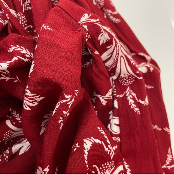 NWOT Croft & Barrow Red A-line Maxi Dress with 3/4 Dolman Sleeves with pockets - Picture 6 of 10